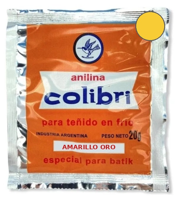 COLIBRI ANILINA P/ALG AMARILLO ORO X 20G