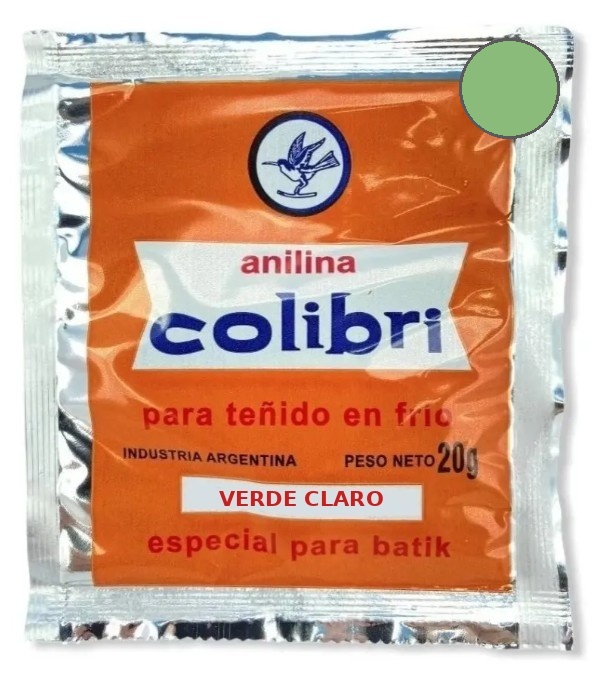 COLIBRI ANILINA P/ALG VERDE CLARO X 20G