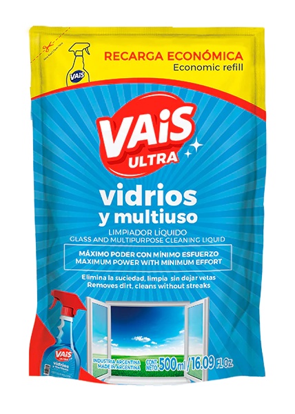 VAIS LIMPIAVIDRIOS MULTIUSO D/P X500ML