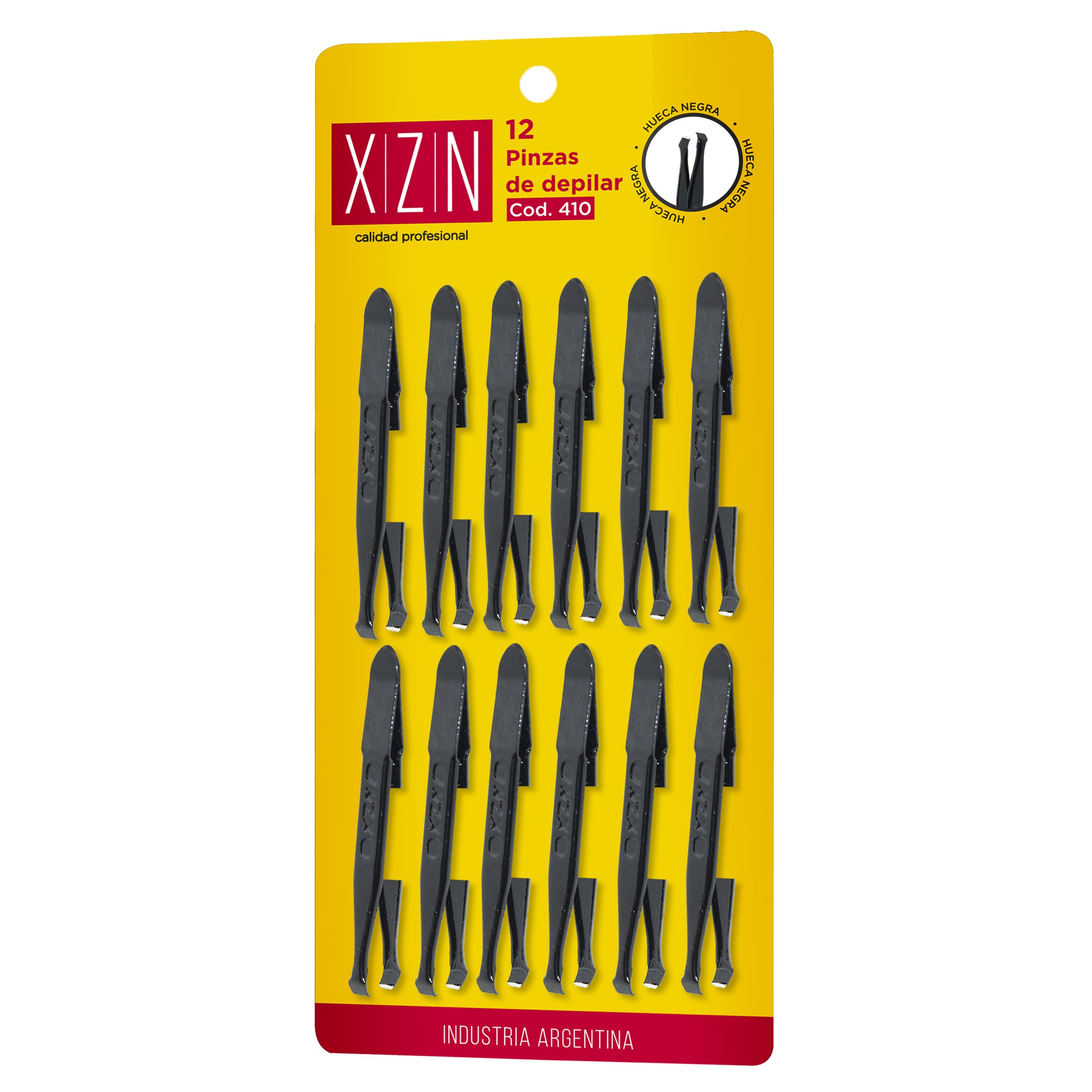 PINZA DEPILAR XZN NEGRA (P410)