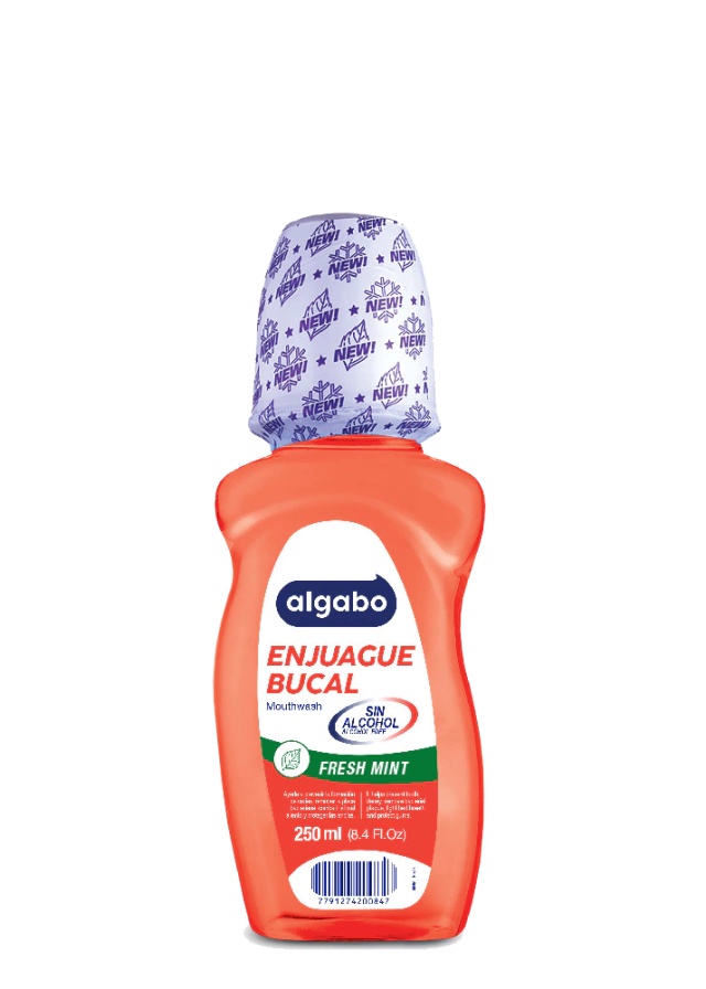 ALGABO ENJUAGUE BUCAL S/ALCOHOL X 250ML (ROJO)