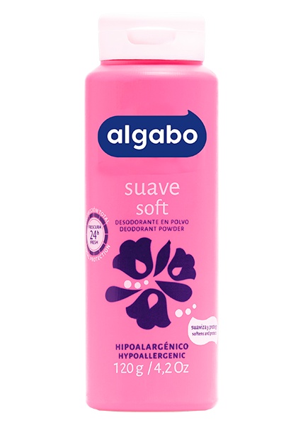 ALGABO TALCO DESODORANTE SUAVE SOFT X 120GR (ROSA)