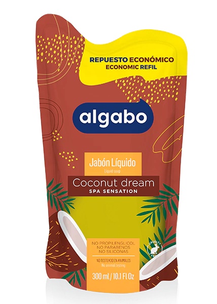 ALGABO JABON LIQ COCONUT D/P X300ML