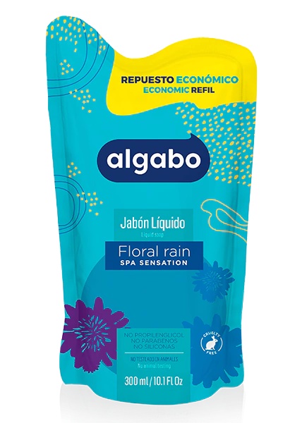 ALGABO JABON LIQ FLORAL RAIN D/P X300ML