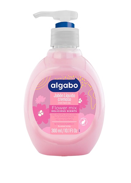 ALGABO JABON LIQ FLOWER MIX C/VALVULA X 300ML