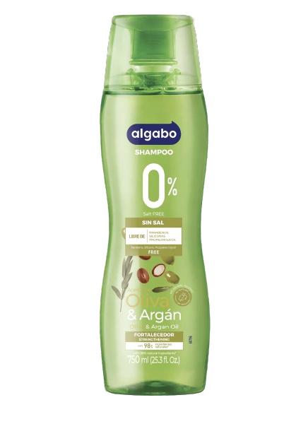 ALGABO SHAMPOO 0% SIN SAL ARGAN Y OLIVA X 750 ML